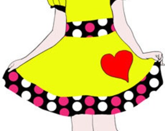 dark hair girl human doll child clipart png jpg printable art instant download cartoon clip art digital muñeca graphics
