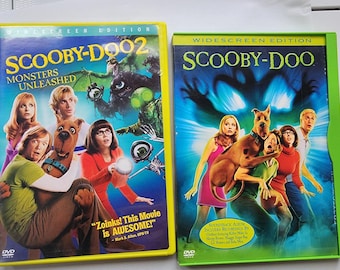 vintage Scooby Doo & Scooby Doo 2 Monsters Unleashed DVD lot Movie Family animated Comedy