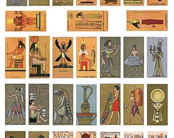 ancient egypt, egyptians, king, queen, gods, goddesses, digital collage sheet, 1" x 2" dominos, clipart, instant download, printable