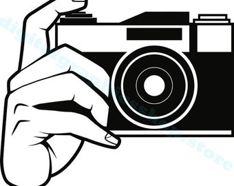 Hand holding camera png jpg camera svg, camera clipart, printable wall art instant download photography icons, photographer logos