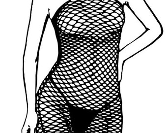 sexy babe model pinup girl, black fishnet body stocking ,printable art,clipart png jpg pinup svg, digital transfer image, instant download