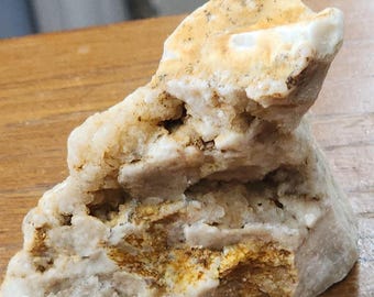 8 oz raw white fossilized Quartz crystal Rock nugget stone quartzite, minerals  aquarium terrarium decor