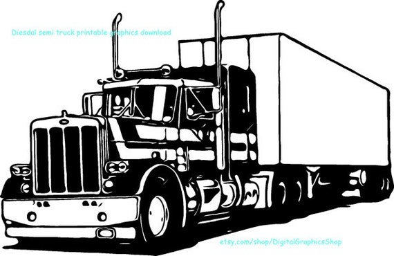 Semi Truck Silhouette Png SVG Clipart Semi Truck Cab Clip Art, TRUCK Png,  Diesal Truck Logo Icons Instant Download Printable - Etsy Israel