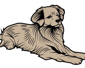 Golden Retriever dog png jpg clipart printable art digital download animals pets digital clip art downloadable graphics images