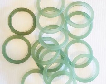 15 green acylic hoops rings plastic charms hoops plastic rings 20mm jewelry making