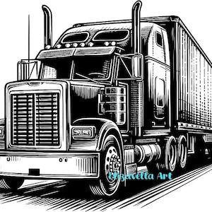Semi Truck illustration png Clipart- Semi DIESEL Truck Cab clip art, TRUCKers Png, logo icons instant download printable