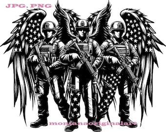 3 american soldier angel men png USA flag wings jpg patriotic art logo military vet clipart America Proud Logo jpg Clipart