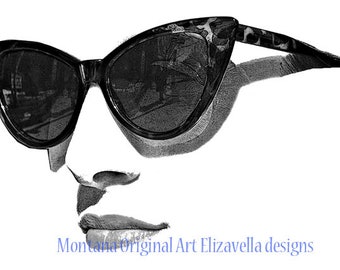 womans face sunglasses png overlay printable makeup art clipart jpg digital instant download graphics design