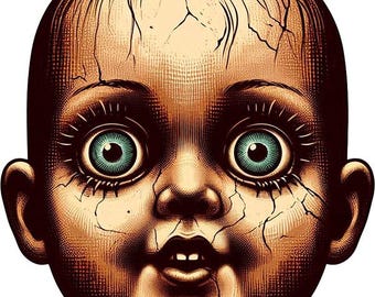 creepy boy baby doll face png jpg halloween mask clipart digitlap printable download