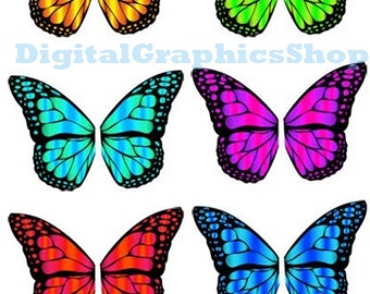 metallic butterfly fairy wings png, printable art , paper doll fairies wings clipart, instant download, digital print