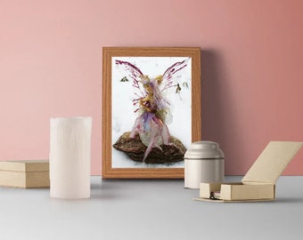 snow fairy fantasy fairytale still life photograpy wall art print digital instant download image 8.5" x 11"