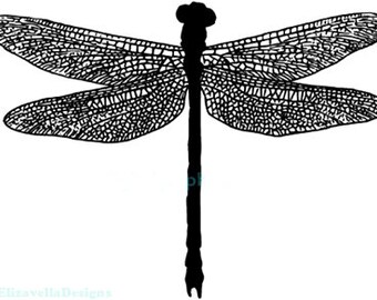 dragonfly bug insect silhouette clipart png jpgsvg vector printable wall art digital instant download graphics transfer images