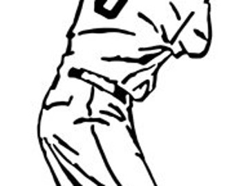 young boy baseball player sports printable art clipart png jpg download digital retro image graphics black and white