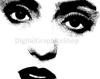 womans big innocent eyes lips printable makeup art clipart png download digital face beauty image graphics digital stamp diy crafts supplies