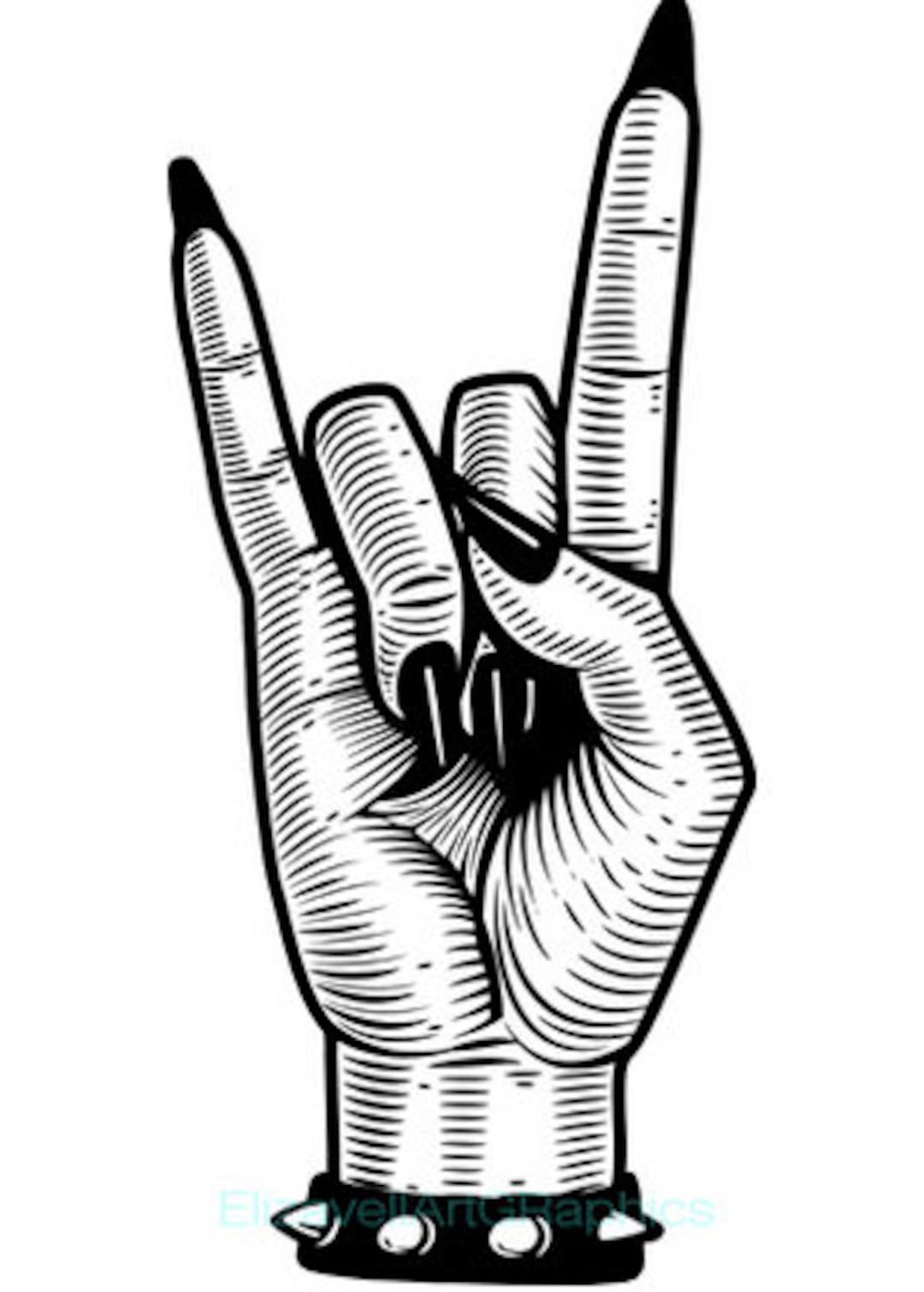 Womans Hand Rocker Horns Sign Art Music Clipart Jpg Png Overlay ...