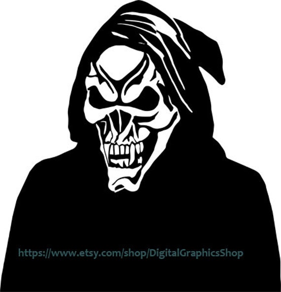 grimm reaper skull vector image png jpg clipart instant download printable graphics digital images commercial use