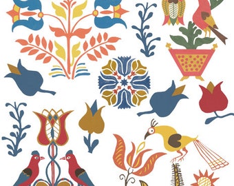 Vintage art decoupage Flowers and birds • digital collage sheet • Instant Download  • PNG  clipart JPEG printable • scrapbook junk journals