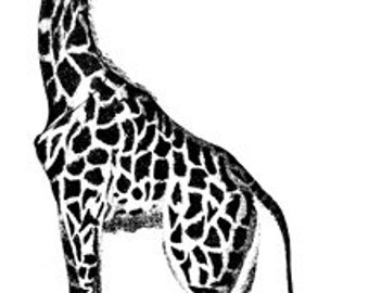 giraffe printable art, nursery kids room, digital print, instant download, animals, jungle safari image