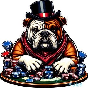 Jetons de poker bull dog png, jpg, clipart casino de jeu de chien, art imprimable, téléchargement impression numérique