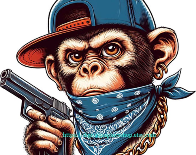 Gangsta Monkey Png, Thug Monkey Png, Urban Png, Streetwear Png ...