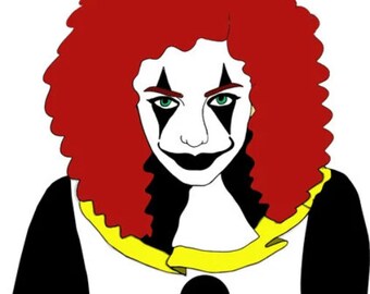 Creepy Clown girl png svg cllipart jpg printable art digital image circus graphics instant downloads