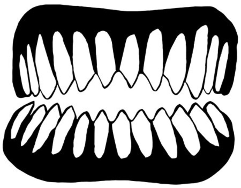 Vampire monster fangs teeth clipart jpg png svg vector Etsy