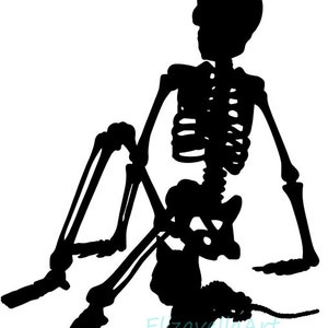 skeleton man and cat svg png jpg digital art print clipart silhouette day of the dead wall art