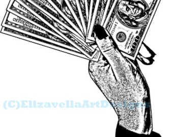 Female Hand Holding Money png 100 Hundred Dollar Bill girl gangsta money clipart Hustle Hustler Art Design Logo Cash Rich