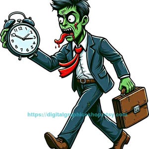 business man zombie horror art printable creepy dark art color illustration digital print goth art download