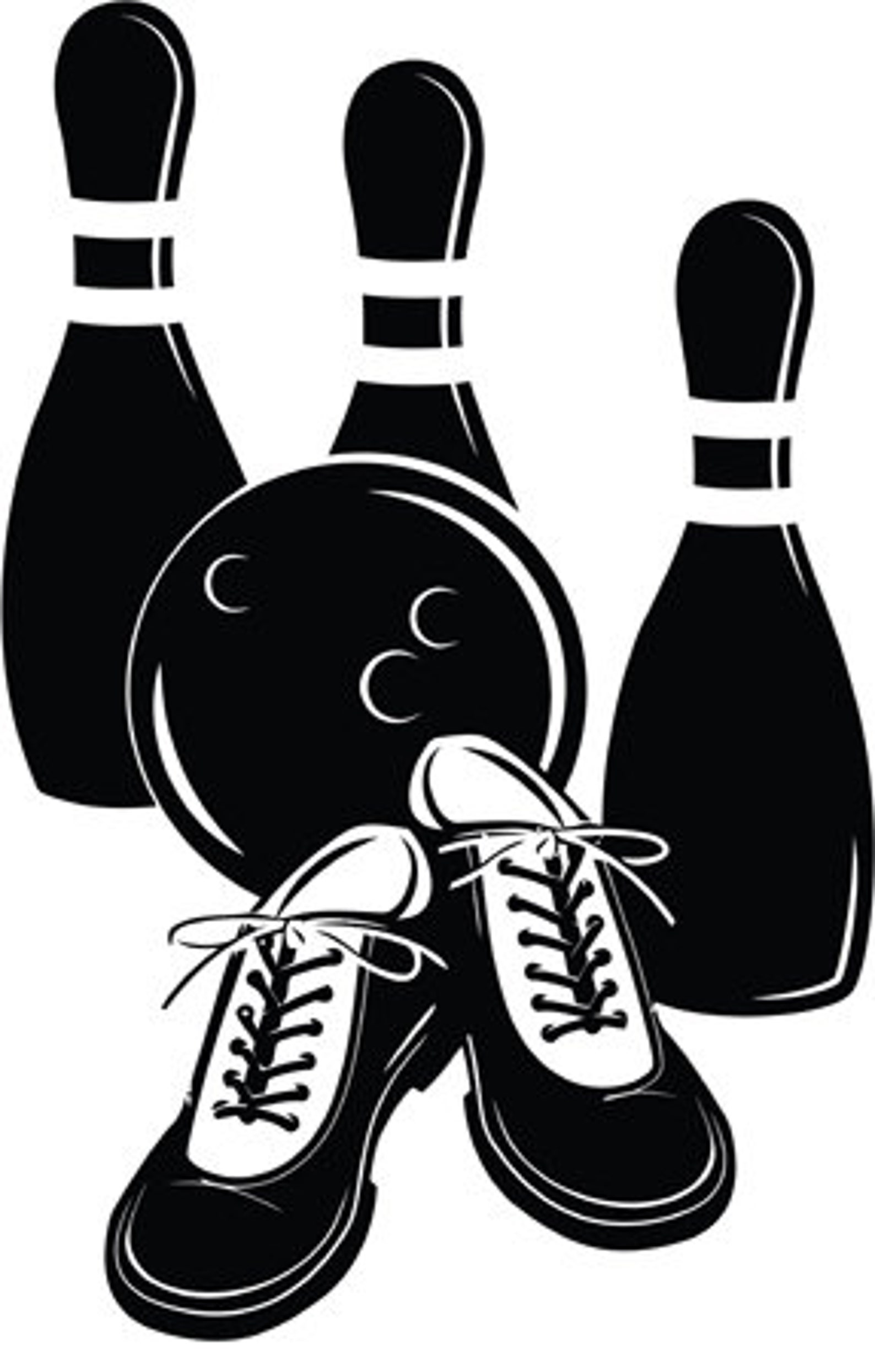 Bowling Game Ball Shoes Pins Clipart Vector Png Jpg Svg Etsy