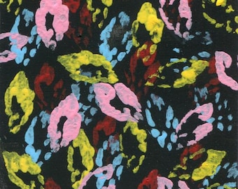 flowers original aceo abstract painting nature atc card miniature painting art colorful