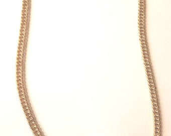 gold 4mm curb link chain necklace unisex jewelry gold chains supply findings