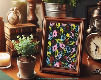 flowers original aceo abstract painting nature atc card miniature painting art colorful