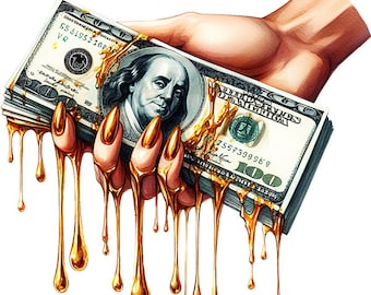 womans hand png hundred dollar png dripping liquid gold png money clipart cash png girl gansta fingernails printable art digital download