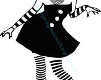 goth zombie pinup svg, dancer stripper, clipart, pinup zombie png, vector, printable art, instant download,