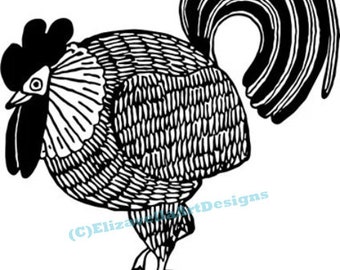 rooster bird png logo clipart jpg icon printable art digital instant download farm animals