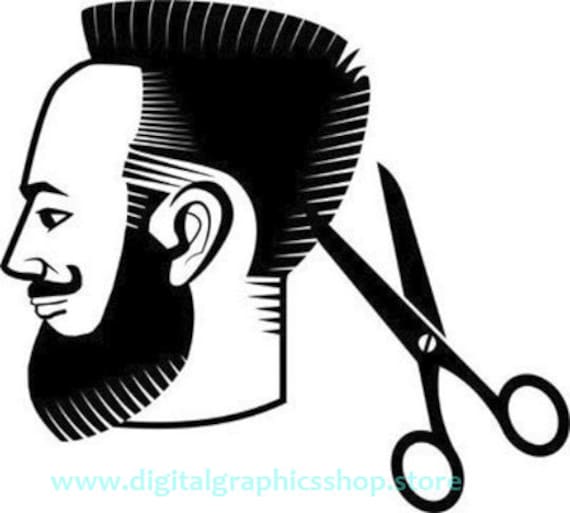 man haircut barber hair salon logo icon clipart jpg png printable wall art digital instant download graphics images digital stamp