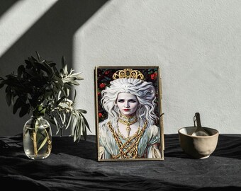 Queen Goddess Of Light original art digital painting fantasy fairytale art surreal 8x10 inch semi gloss print