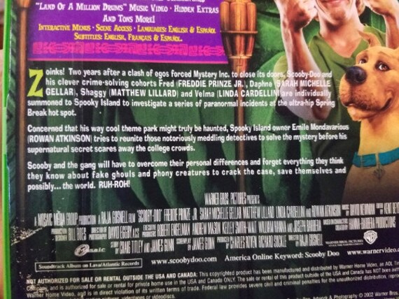 Scooby Doo 2 Monsters Unleashed Dvd