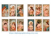 goddess cards 2 collage sheets vintage ephemera fantasy mythology clipart digital print download