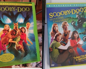 vintage Scooby Doo & Scooby Doo 2 Monsters Unleashed DVD lot Movie Family animated Comedy