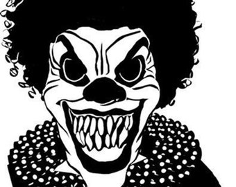 Creepy Evil Clown png jpg svg  clipart Monster printable art vector circus horror digital graphics instant download