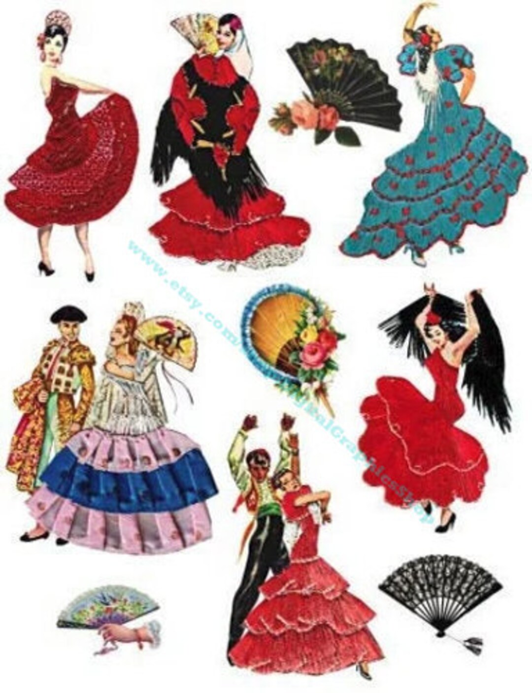 Flamenco Dancers Spanish Dancer Spain Printable Art - Etsy