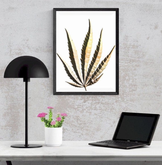 golden metallic pot leaf cannabis marijuana printable art clipart png jpg download digital image gold plant graphics downloadable