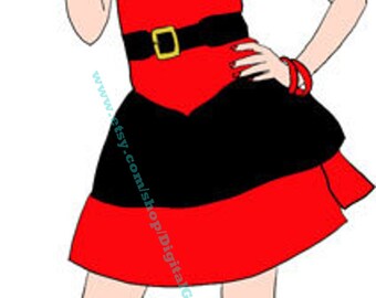 cartoon pinup girl, 80s pop star, female singer, printable art, clipart png, instant downloads, digital prints