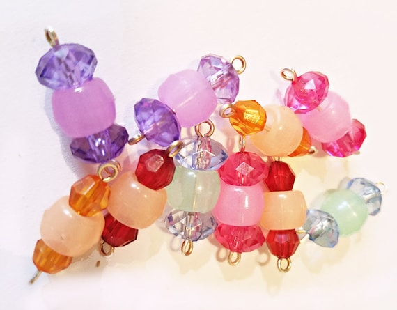 bead drops 8 glow in the dark pony bead charms pendants 20mm acrylic plastic