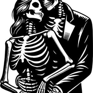 pareja de amantes esqueletos png descargar día de los muertos ilustración negra calavera imprimible png jpg clipart,