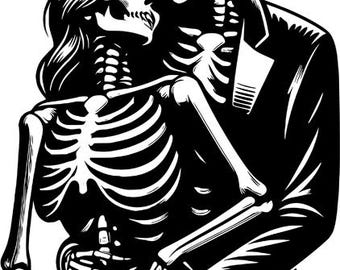 skeleton lovers couple png download day of the dead black illustration printable skull png jpg clipart,