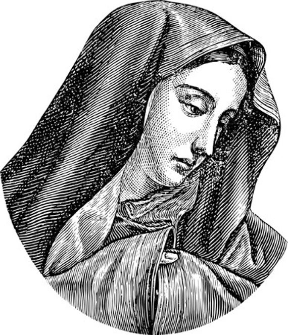 Mother Mary Virgin Mary Png Jpg Printable Art Religious Etsy Singapore