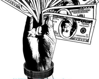 mands Hand Holding Money png 100 Hundred Dollar Bill Gangster Crime Hustle Hustler Art Design Logo Clipart Cash Rich money fan